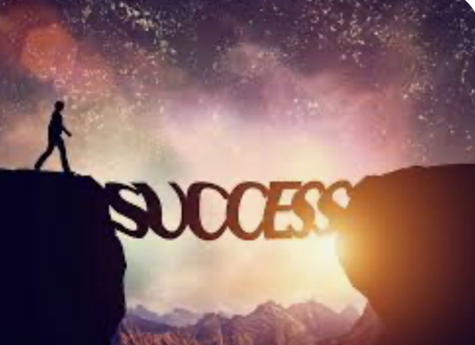 Success in the shape of a bridge between two cliffs